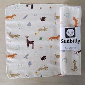 Woodland Critters / Toalhas de papel reutilizáveis – Toalhas de cozinha ecológicas – Toalhas de papel flanela – Guardanapos reutilizáveis com desperdício zero – Toalha de pano