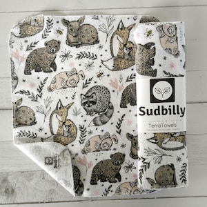 Critters Appalachian Handmade Reusable Kitchen Towels – Eco Friendly Paper Towel Alternative, Super Absorbent Zero Waste Dish Cloths