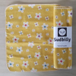 Flower Power / Toalhas de papel reutilizáveis – Toalhas de cozinha ecológicas – Toalhas de papel flanela – Guardanapos reutilizáveis com desperdício zero – Toalha de pano