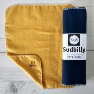 Azul e Dourado / Toalhas de Papel Reutilizáveis – Toalhas de Cozinha Ecológicas – Toalhas de Papel Flanela – Guardanapos Reutilizáveis Zero Waste