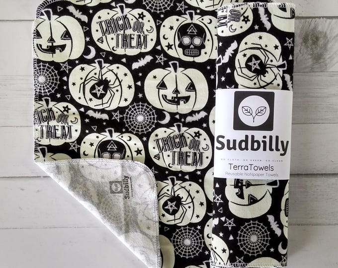 Featured listing image: Trick or Treat  / Reusable Paper Towels
