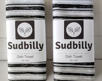 Stripes / 100% Cotton Flannel All Purpose Dish Towel