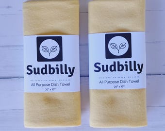 Yellow / 100% Cotton Flannel All Purpose Dish Towel