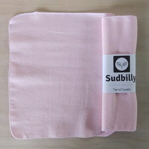 Toalhas de papel reutilizáveis Bubblegum Pink – Toalhas de cozinha ecológicas – Toalhas de papel flanela – Guardanapos reutilizáveis com desperdício zero