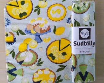 Lemon and Keylime / Reusable Paper Towels