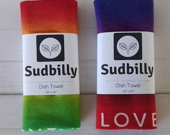 Love is Love / 100% Cotton Flannel All Purpose Dish Towel