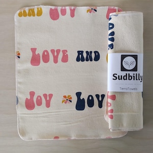 Amor e Alegria / Toalhas de Papel Reutilizáveis – Toalhas de Cozinha Ecológicas – Toalhas de Papel Flanela – Guardanapos Reutilizáveis Zero Waste – Toalha de Pano