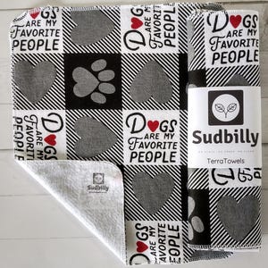 Eu Amo Cachorros / Toalhas de Papel Reutilizáveis – Toalhas de Cozinha Ecológicas – Toalhas de Papel Flanela – Guardanapos Reutilizáveis Zero Waste – Toalha de Pano