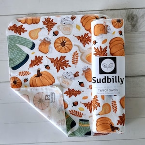 Flannel Reusable Paper Towels: Eco Friendly Kitchen Cloth - 10&quot;x12&quot;