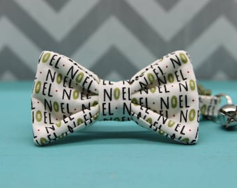 Cat Bow Tie Collar - Noel - Breakaway w/ Bell