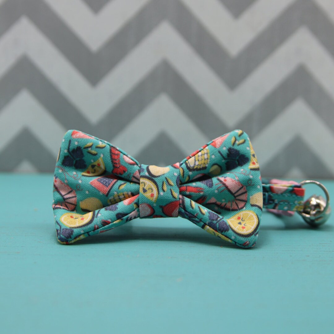 Cat Bow Tie Collar Seafood Boil Breakaway W/ Bell Etsy