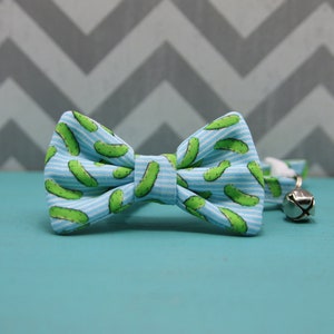 Cat Bow Tie Collar - In a Pickle - Breakaway w/ Bell