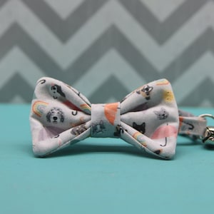 Cat Bow Tie Collar - Raining Cats and Dogs - Breakaway w/ Bell