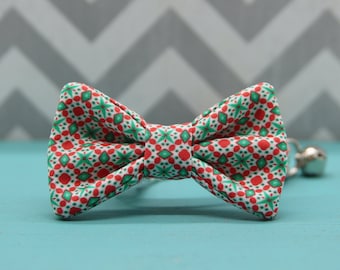 Cat Bow Tie Collar - Starry Christmas - Breakaway w/ Bell