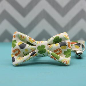 Cat Bow Tie Collar - St. Paddy's Toss - Breakaway w/ Bell