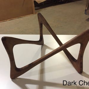 Tribeca 27 - Handcrafted Mid Century Modern Design Coffee Table Contemporary Unique Wood Base ***Free Shipping***