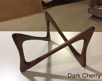 Tribeca 27 - Handcrafted Mid Century Modern Design Coffee Table Contemporary Unique Wood Base