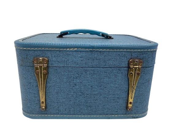 【1950s USA vintage】MONARCH トレインケース アメリカ Vintage 1950's Monarch Blue Train Case • Retro Luggage