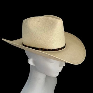 Chapeau Cowboy Bailey U-Rollit En Paille - Taille 6 7/8 - Vintage Western