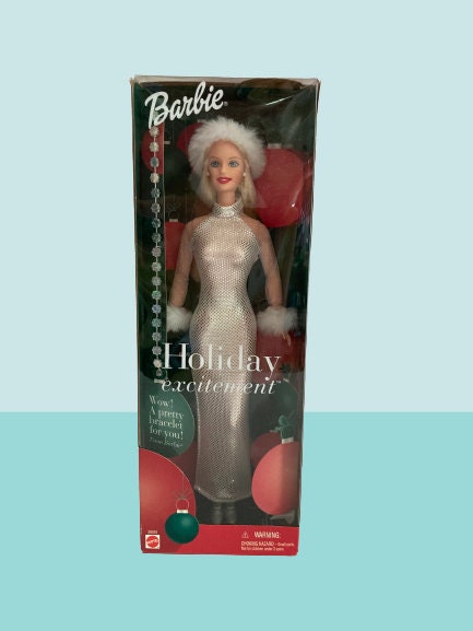 Vintage 2001 Mattel Barbie Holiday Excitement Doll With Bracelet With Bracelet 29203 Etsy