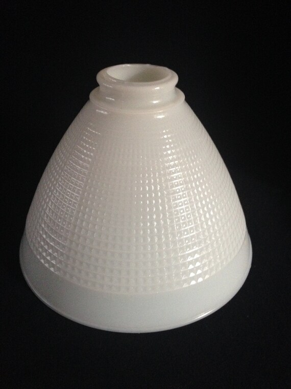 vintage white glass lamp shade