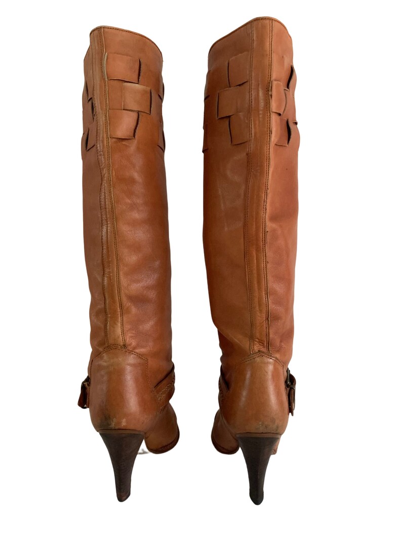 Vintage 70's RARE ZODIAC Boots Heeled Knee High Etsy