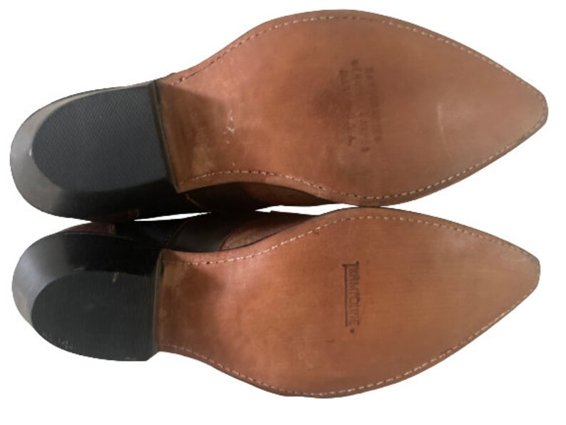 CODE WEST Vintage 80's Ankle Booties Slip on • Thick Black & Brown ...