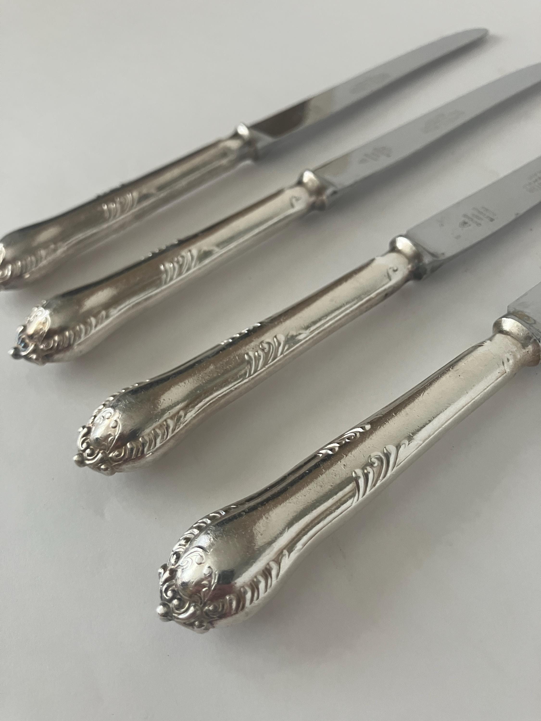 Set of 4 Antique • Mappin & Webb • Butter or Dessert Knives