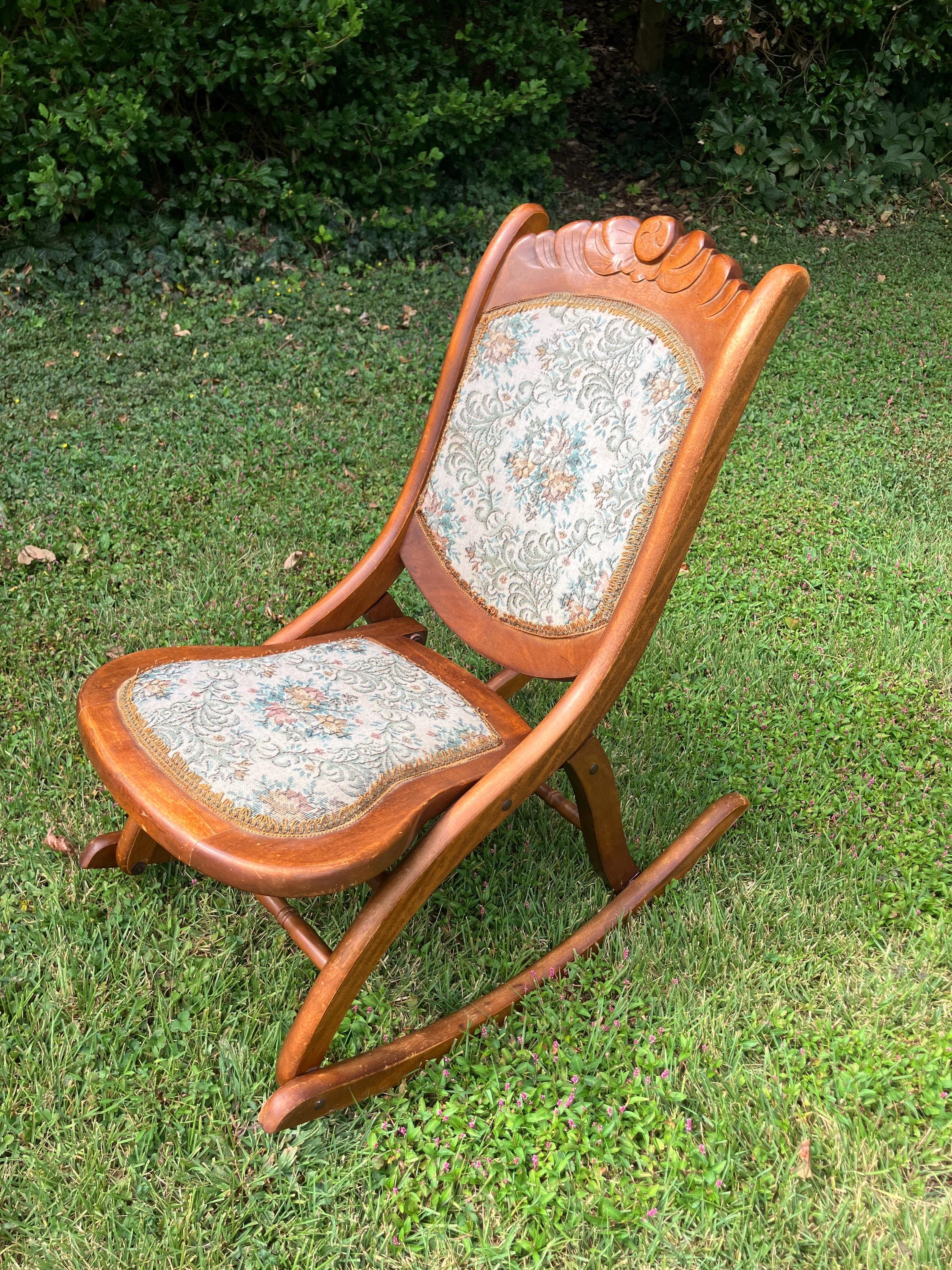 Antique Folding Rocking Chair