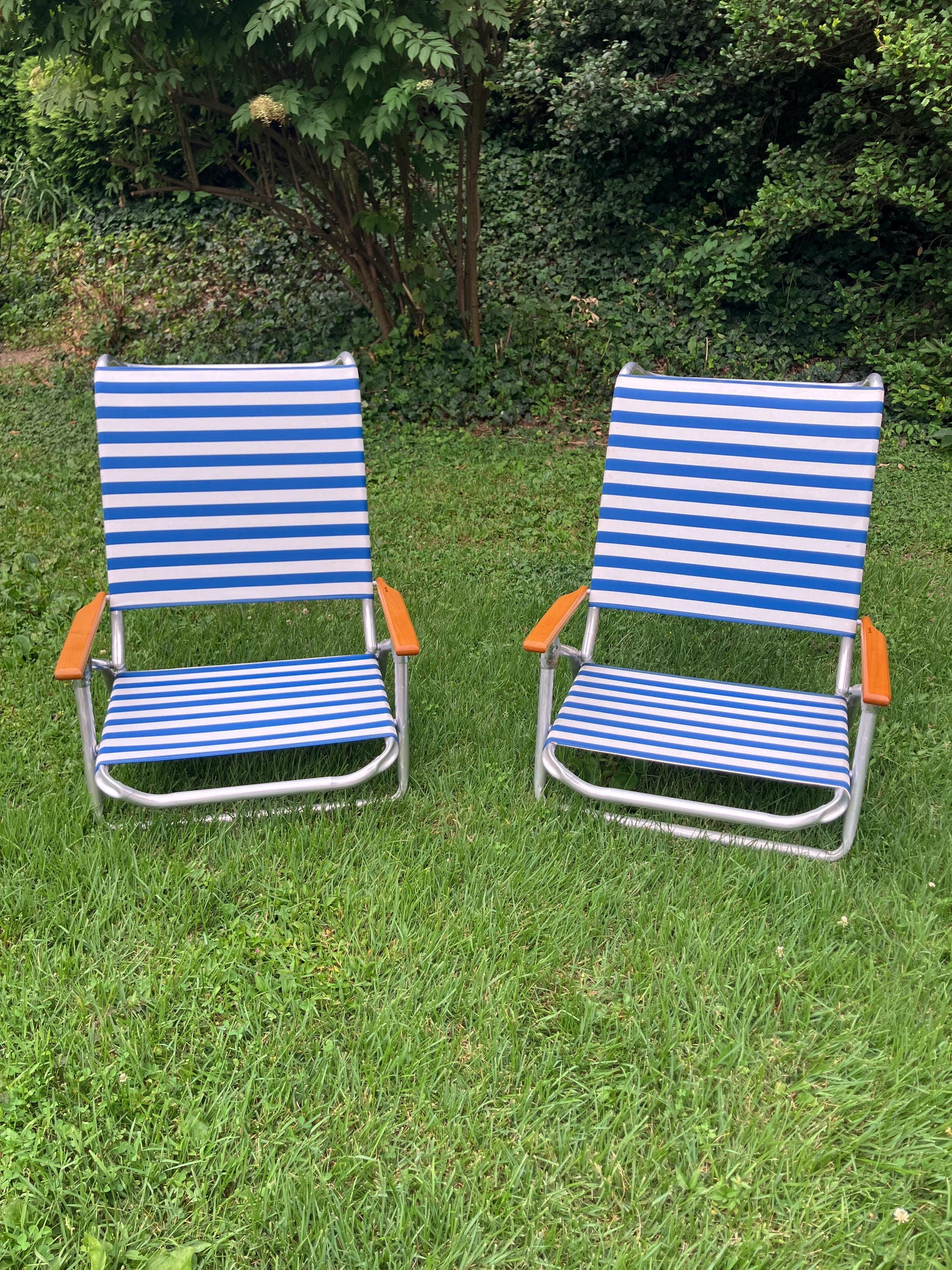 Vintage 90's TELESCOPE Casual Folding Beach Chairs • His & Hers