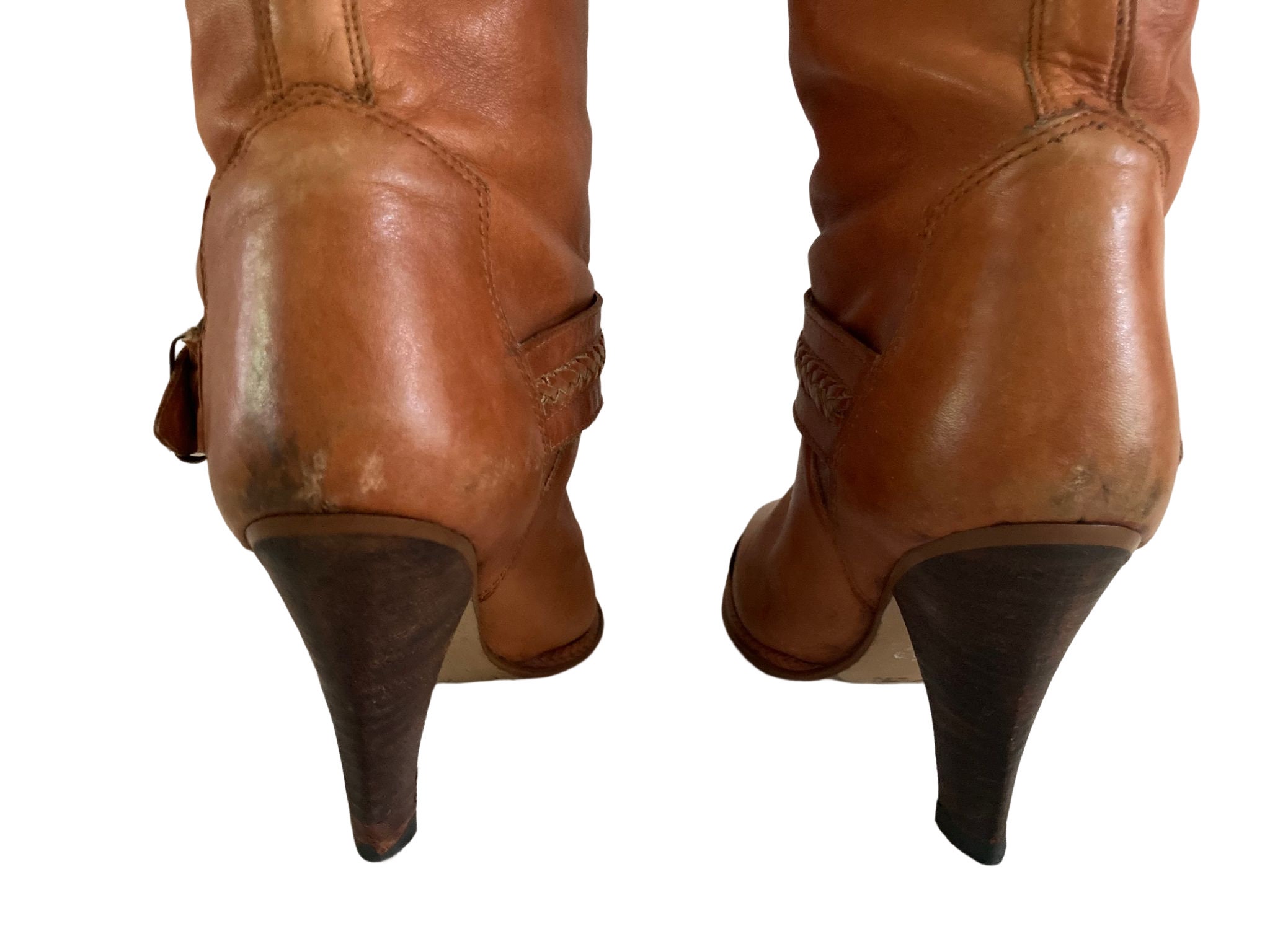 Vintage 70's RARE ZODIAC Boots Heeled Knee High Etsy