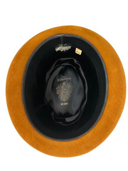 Vintage MCM Kevin McAndrew Men’s Fedora Hat. Satin Lining. Gold Logo. Size 7. Vintage MCM Kevin McAndrew Men main image 2