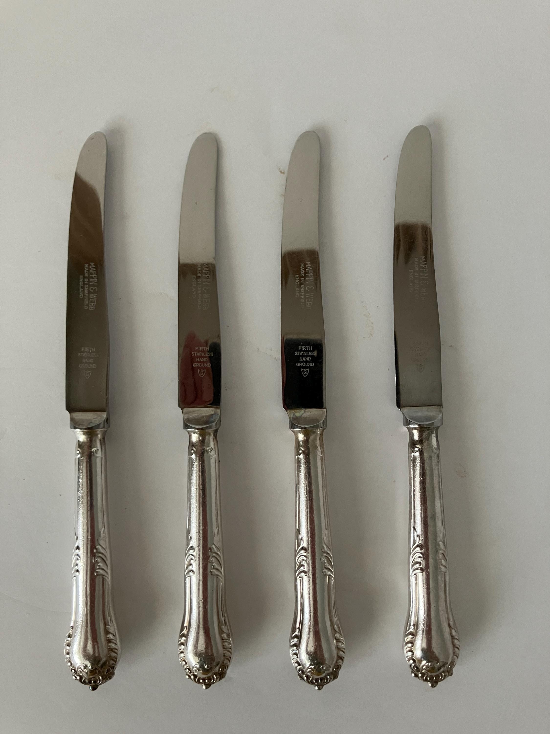 Set of 4 Antique • Mappin & Webb • Butter or Dessert Knives