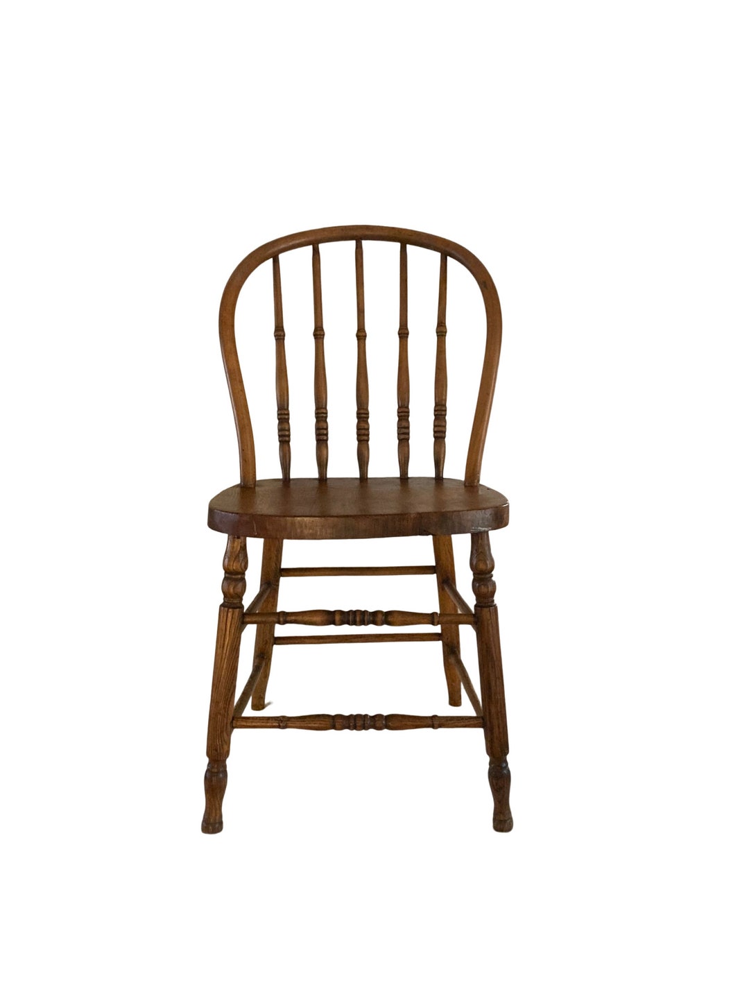 Antique 1900's Bentwood Spindle Back Farmhouse Chair OAK Etsy