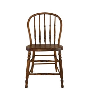 Antique 1900's Bentwood Spindle Back Farmhouse Chair • OAK Wood • Windsor • Primitive • Rustic • Cottage Chic • Handcrafted