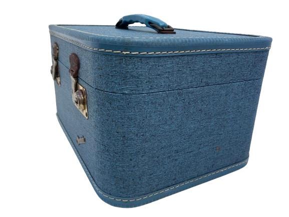 【1950s USA vintage】MONARCH トレインケース アメリカ Vintage 1950's Monarch Blue Train Case • Retro Luggage