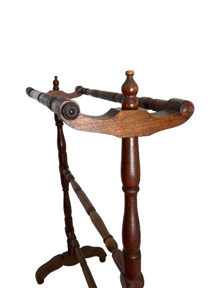 Antique Wooden Quilt Rack Turned Wood Blanket Rack Towel Rack Victorian ...