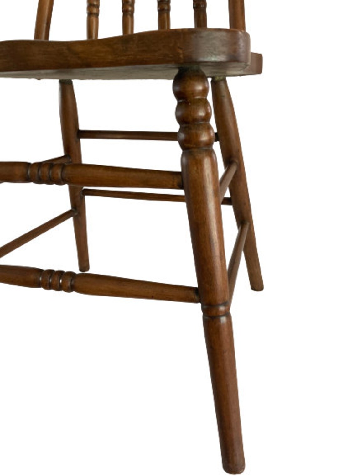 Vintage Early Spindle Taper Back Windsor Wood Chair Farmhouse Etsy