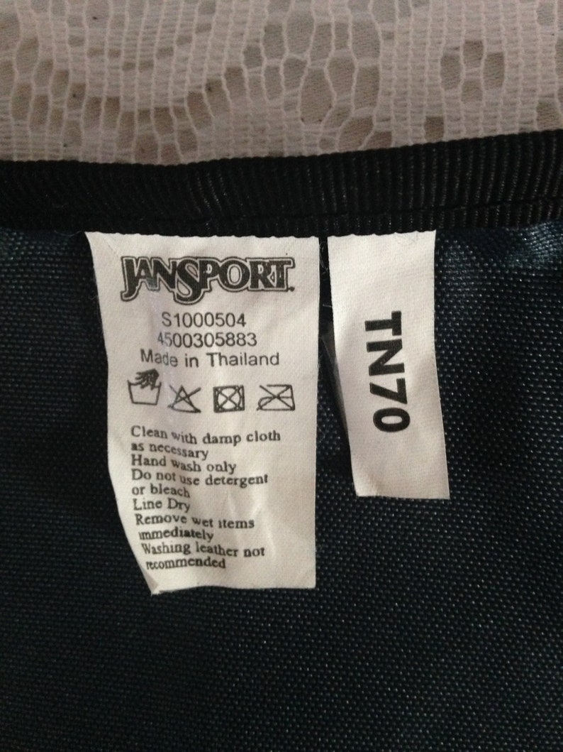 Vintage JanSport Penn State Nittany Lions PSU Drawstring Bag Tote Blue White