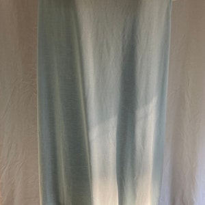 Vintage Pastel Blue Sleeveless Mid Length Soft Cotton or Blend Nightgown By Vandemere Est. Size Women's M image 7
