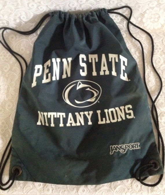 Vintage Jansport Penn State Nittany Lions PSU Nylon Drawstring Bag Tote Blue White Etsy