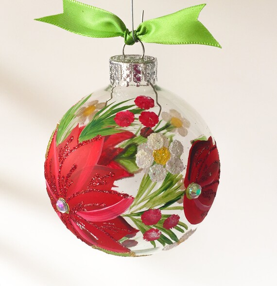 Red Poinsettia Christmas Ornament Handmade Christmas Gift Etsy image 0 - Red Poinsettia Christmas Ornament Handmade Christmas Gift Etsy
