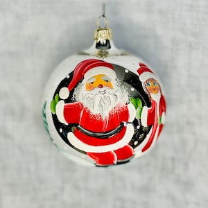 Hand painted Santa Clause  Ornament, Christmas Gift, Christmas tree ornaments, Christmas balls, Handpainted ornament#54
