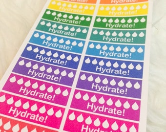 Hydrate Reminder Planner Stickers | Erin Condren & Plum Paper Palnner