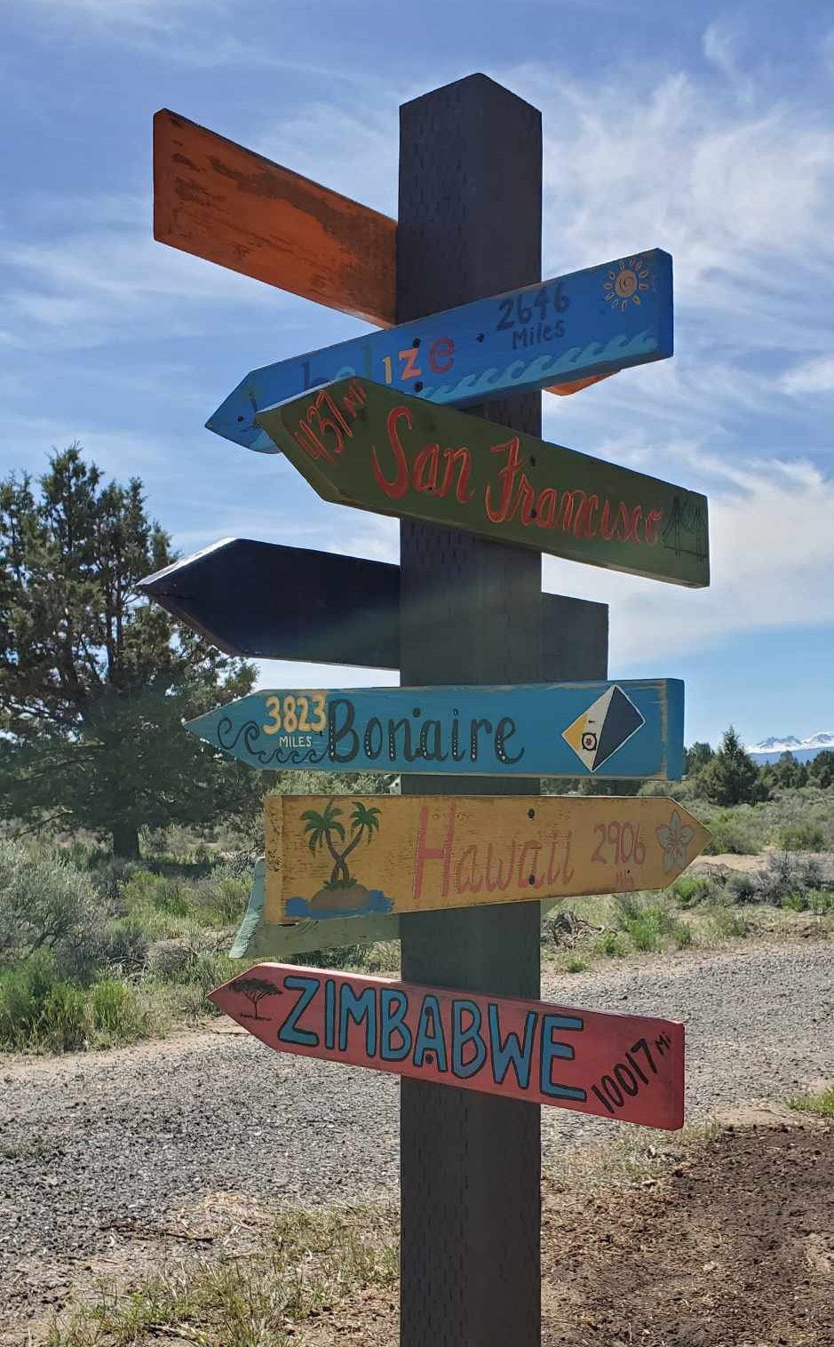 tourist destination signs