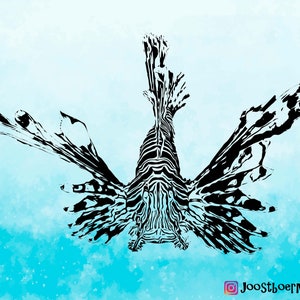 Lionfish SVG, Lionfish PNG, Clipart SVG , Fish saff, Ocean animals Vector, Lionfish vector, tropical fish vector