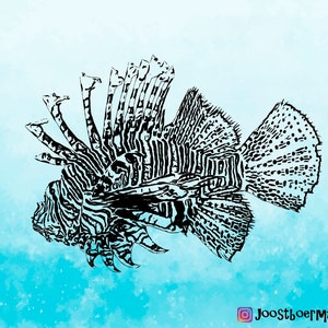 Lionfish SVG - Lionfish - Fish -Lionfish JPG - Lionfish PNG - Lionfish Dxf - Lionfish eps
