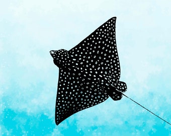 Eagleray svg, Eagleray vector, Fish SVG, Eagleray EPS, Eagle Ray JPG, Eagleray png Fish