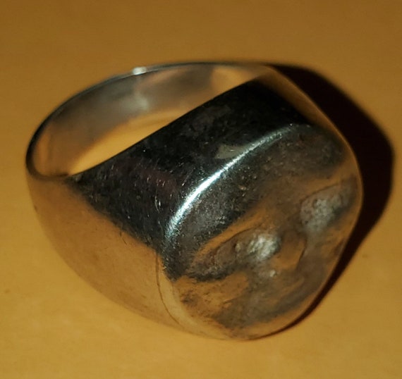 Jane A. Gordon Designer Sterling Moon Face Ring - image 7