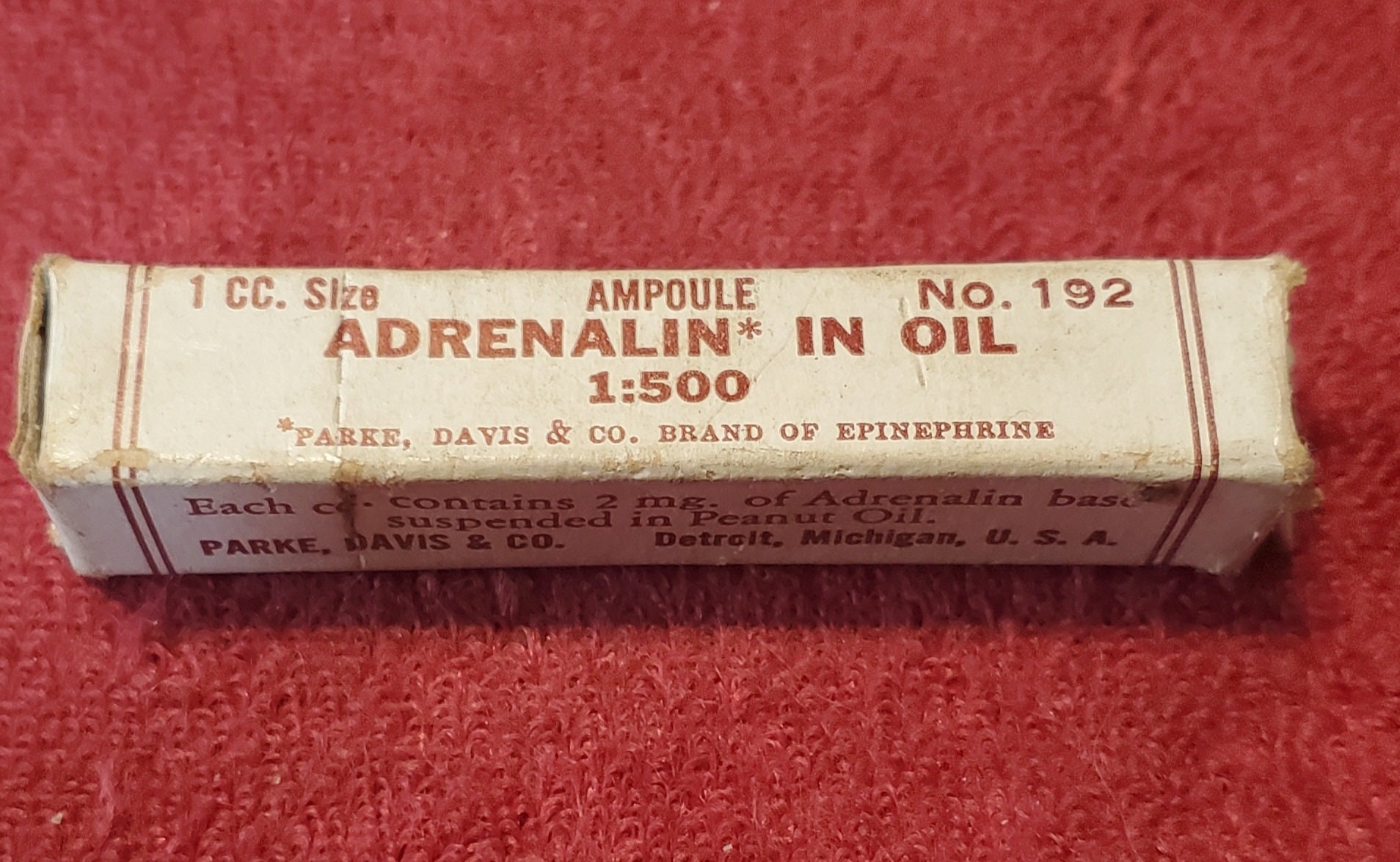Antique Adrenaline Ampoule With Box Etsy